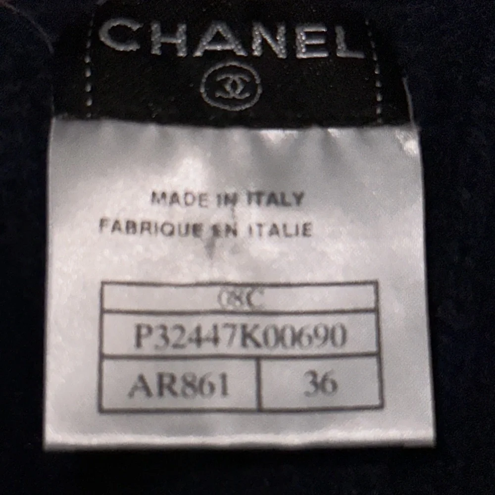 Chanel Vintage 2008 Sweater Dress Bow tie 36 - Picture 6 of 10